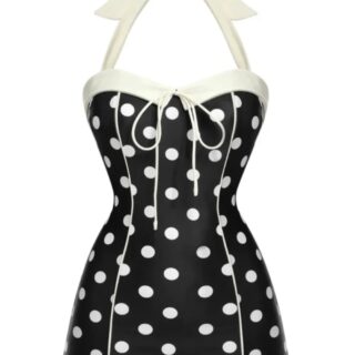 Maillot de bain vintage une pièce imprimé à pois