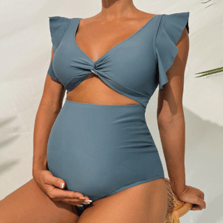 Maillot de bain de grossesse dos nu et col en V