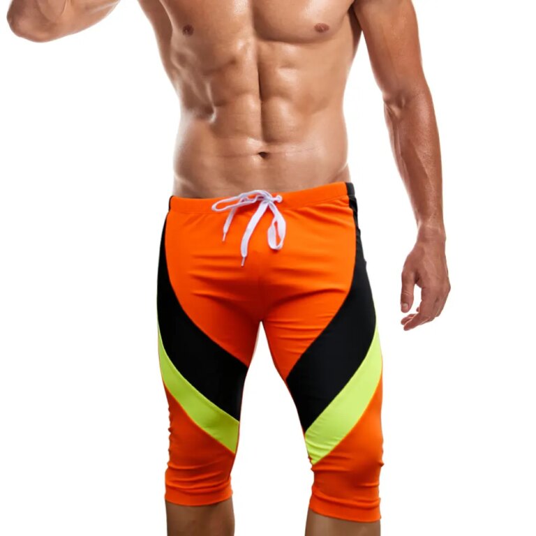 Short De Bain Homme Halloween - Motif Citrouille - Slip De Bain En Polyester Extensible - Pour Plage, Piscine
