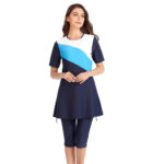 Maillot de Bain Burkini Moderne à Manches Courtes