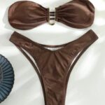 Maillot de Bain Bustier Sexy à Deux Pièces