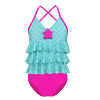 Maillot de Bain Sirène avec une Étoile sur fond blanc