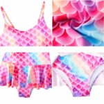 Maillot de Bain Sirène Rose de Style Robe