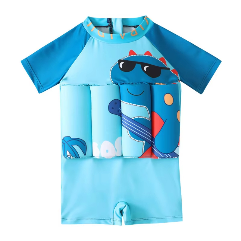 maillot-bain-bouee-imprime-dinosaure1 Maillot de Bain Bouée avec Imprimé de Dinosaure sur fond blanc