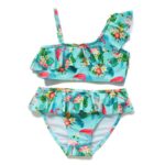Maillot de Bain Fille avec Volants sur fond blanc