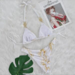 Maillot de Bain Pailleté Effet Peau de Serpent
