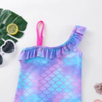 Maillot de Bain Reine des Neiges Moderne avec Écailles