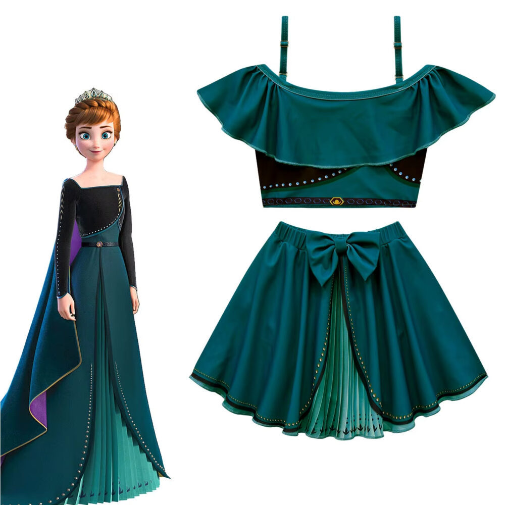Maillot de Bain Reine des Neiges Vert