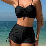 Maillot de Bain Shorty Femme Noir