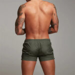 Maillot de Bain Boxer à Lacets avec Doublure