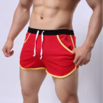 Maillot de Bain Boxer Rouge et Décontracté