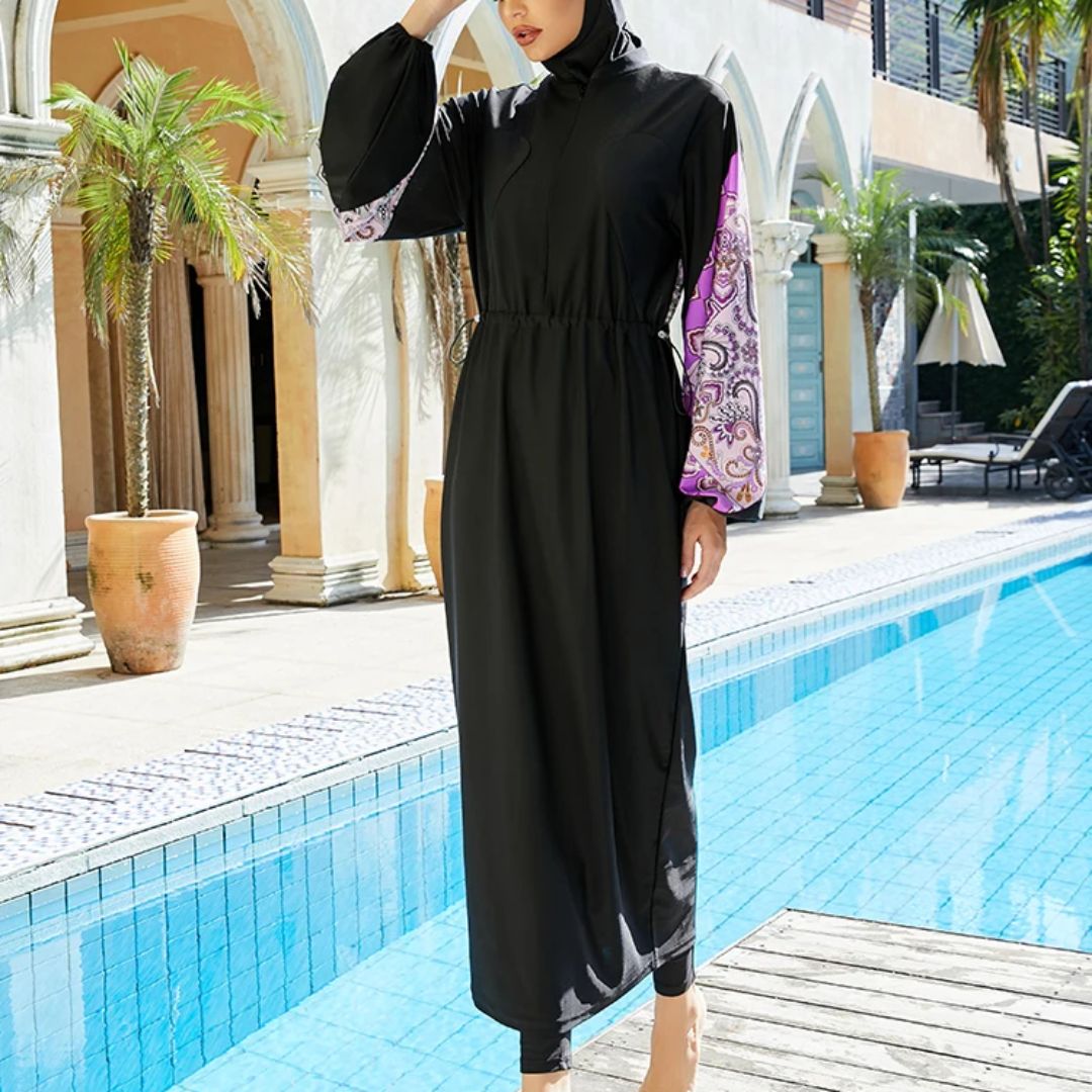 Maillot de Bain Burkini à Motifs Ethniques