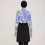 Maillot de Bain Burkini Violet et Abstrait