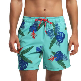 MAILLOT DE BAIN UNE PIÈCE REMBOURRÉ À IMPRIMÉ TROPICAL AVEC GARNITURES Taille S Couleur Marron