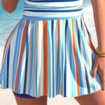 Maillot de Bain Tankini Moderne à Rayures