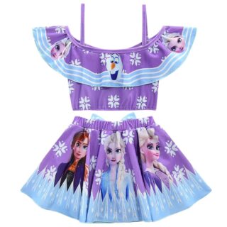 Maillot de Bain Reine des Neiges 2 Pièces Moderne sur fond blanc