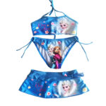 Maillot de Bain Reine des Neiges à Imprimé Floral sur fond blanc