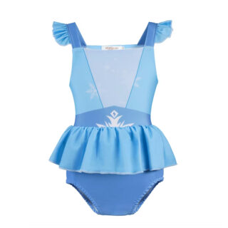 Maillot de Bain Reine des Neiges avec Jupette sur fond blanc