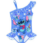 Maillot de Bain Stitch à Imprimé Floral sur fond blanc